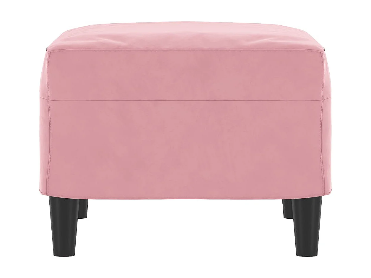 Poggiapiedi rosa 60x50x41 cm in velluto