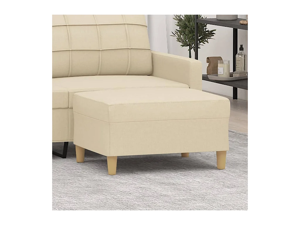 Poggiapiedi Crema 70x55x41 cm Tessuto