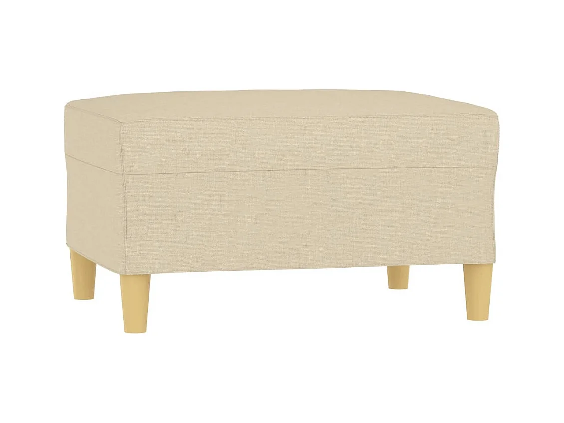 Poggiapiedi Crema 70x55x41 cm Tessuto