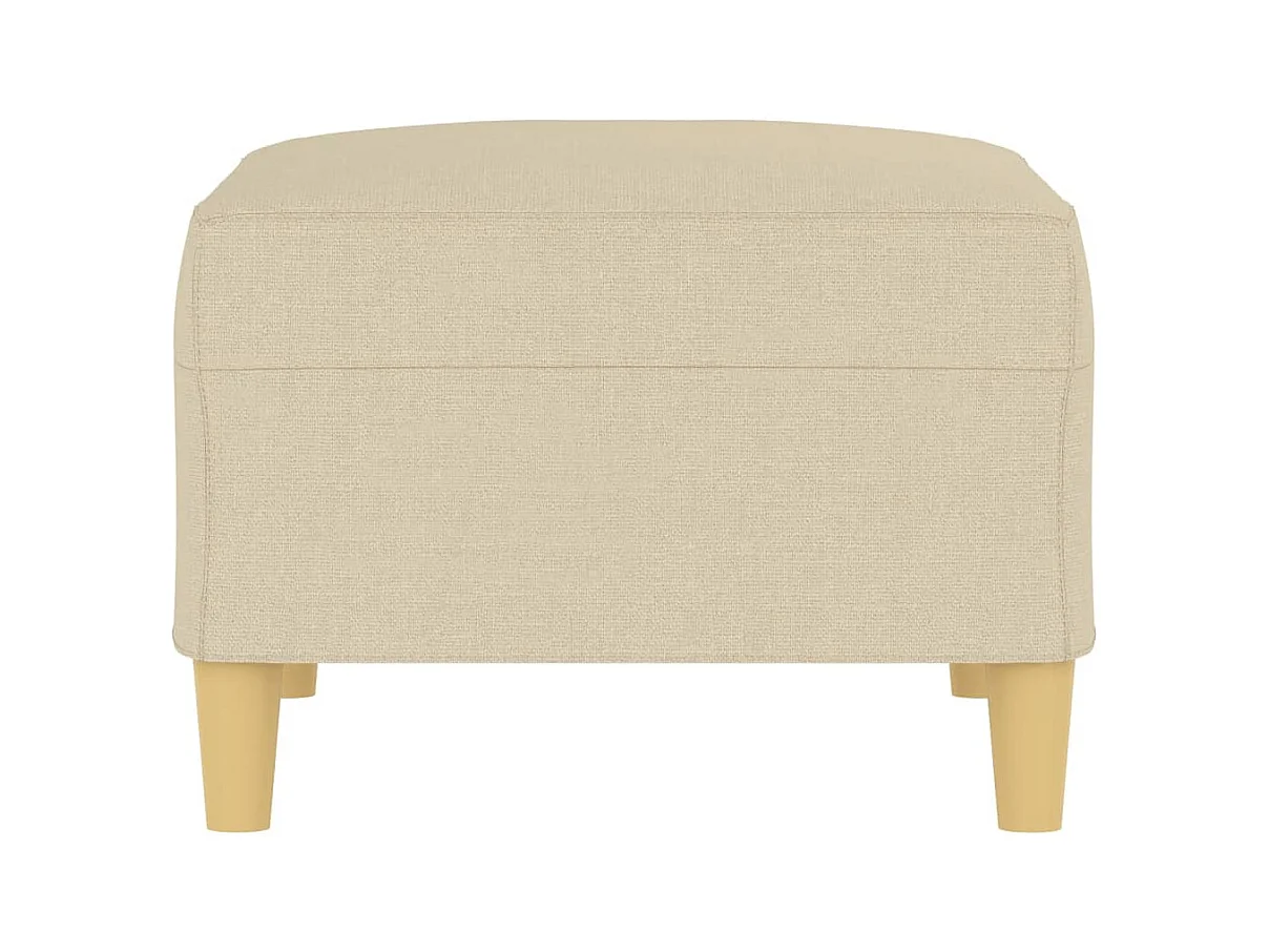 Poggiapiedi Crema 70x55x41 cm Tessuto