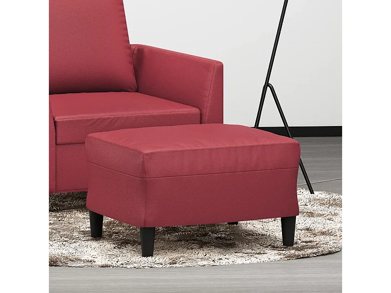 Voetenbank Bordeauxrood 60x50x41 cm Kunstleer