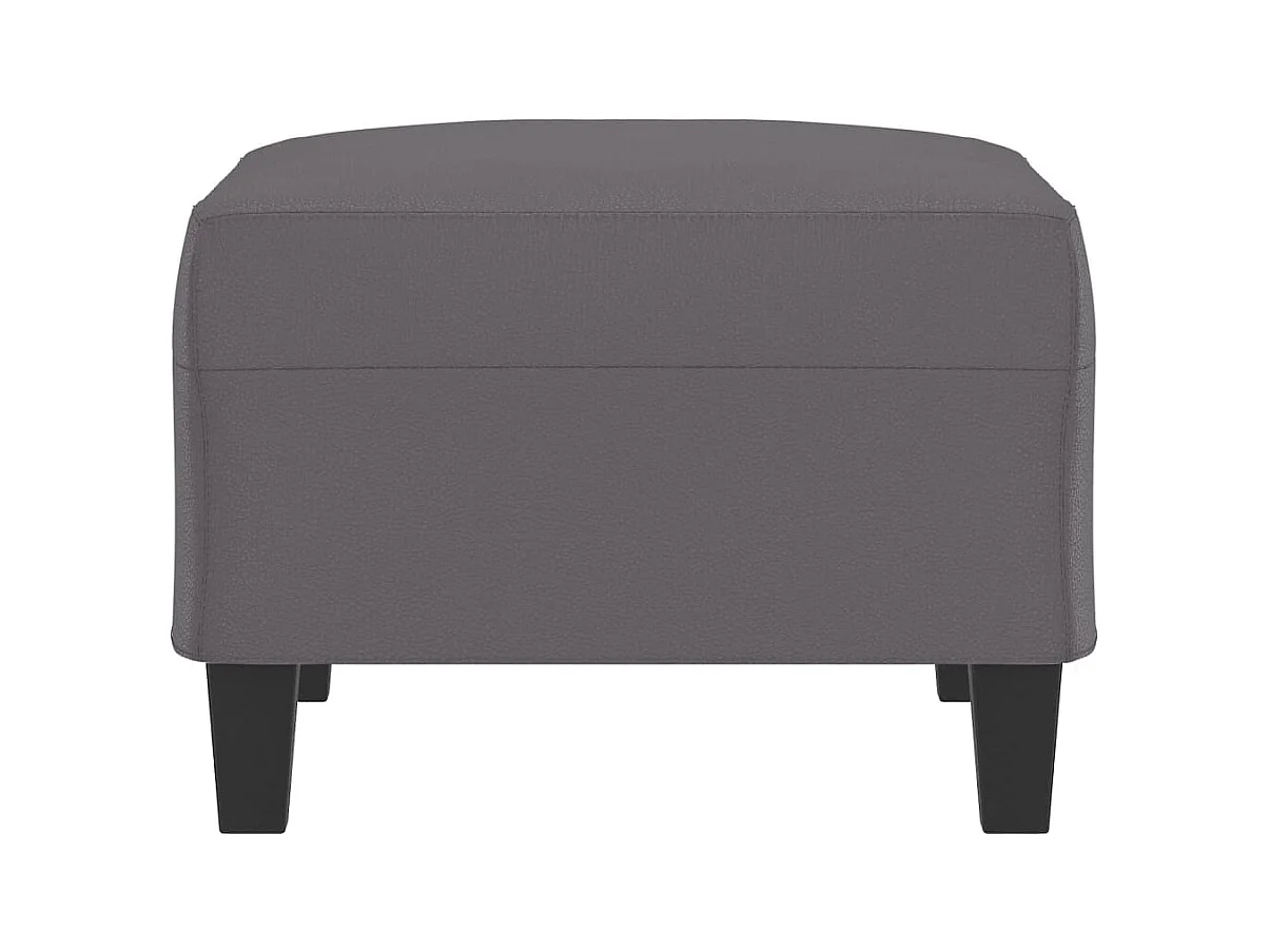 Grijze voetenbank 70x55x41 cm kunstleer
