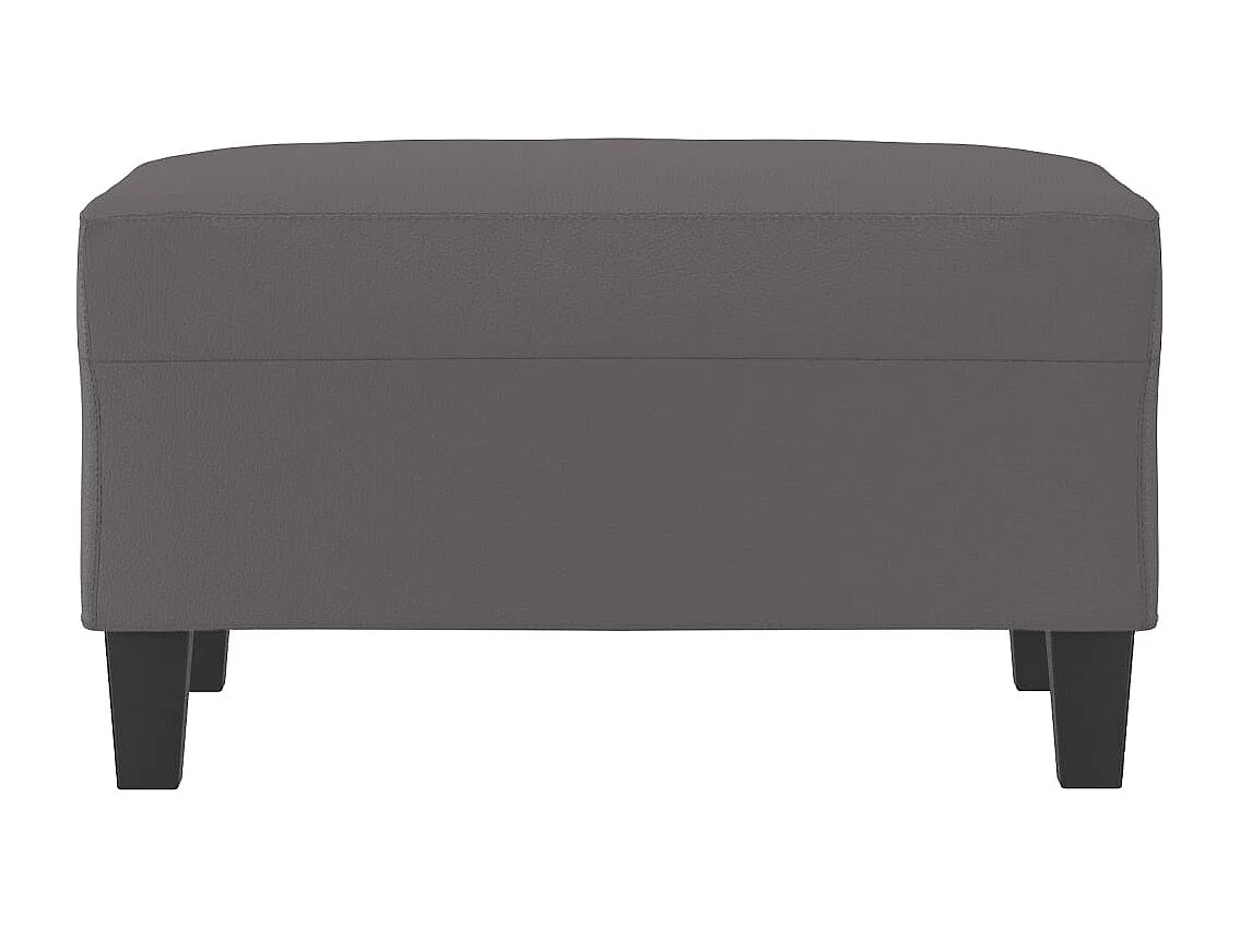 Poggiapiedi grigio 70x55x41 cm in similpelle