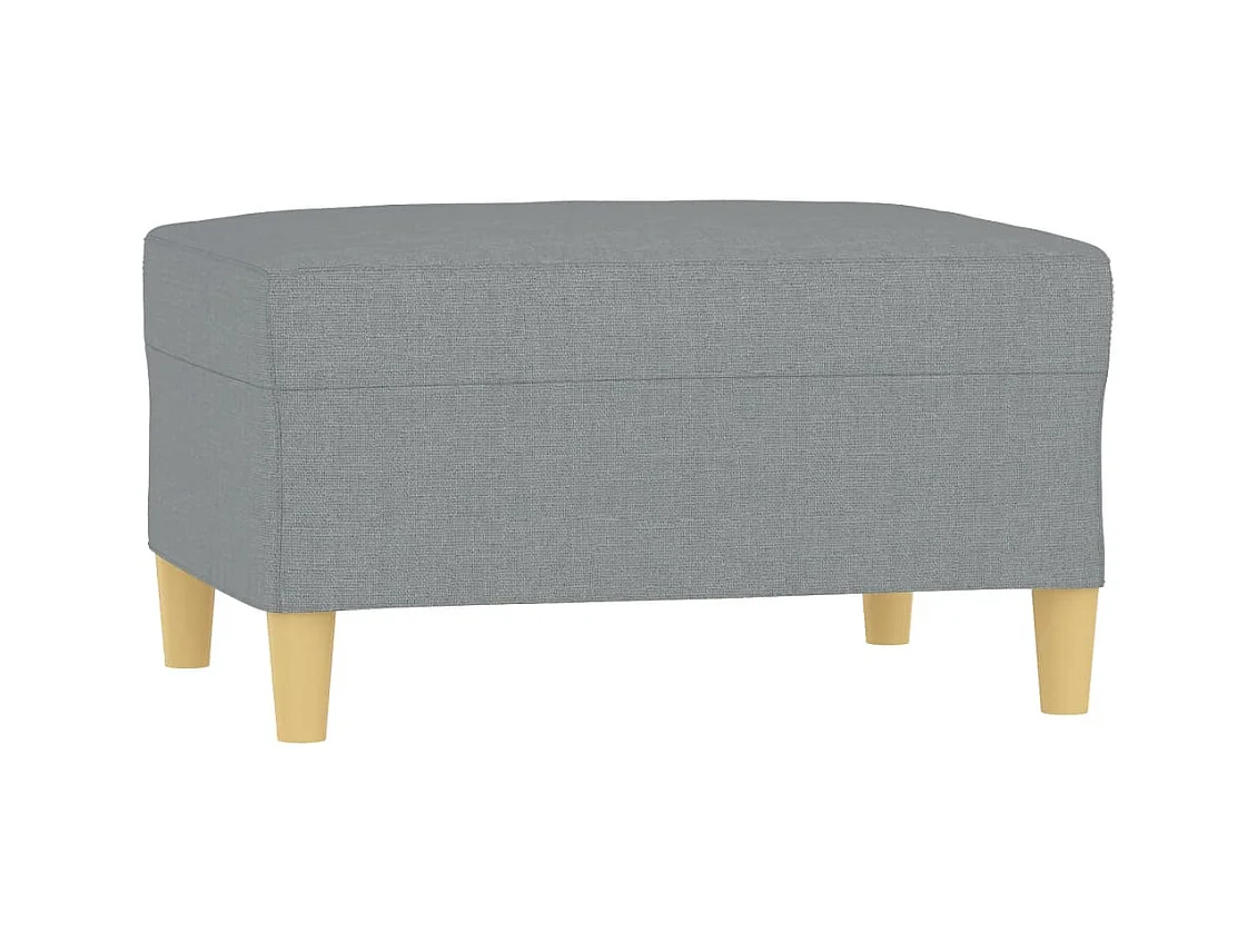 Poggiapiedi Grigio Chiaro 70x55x41 cm Tessuto