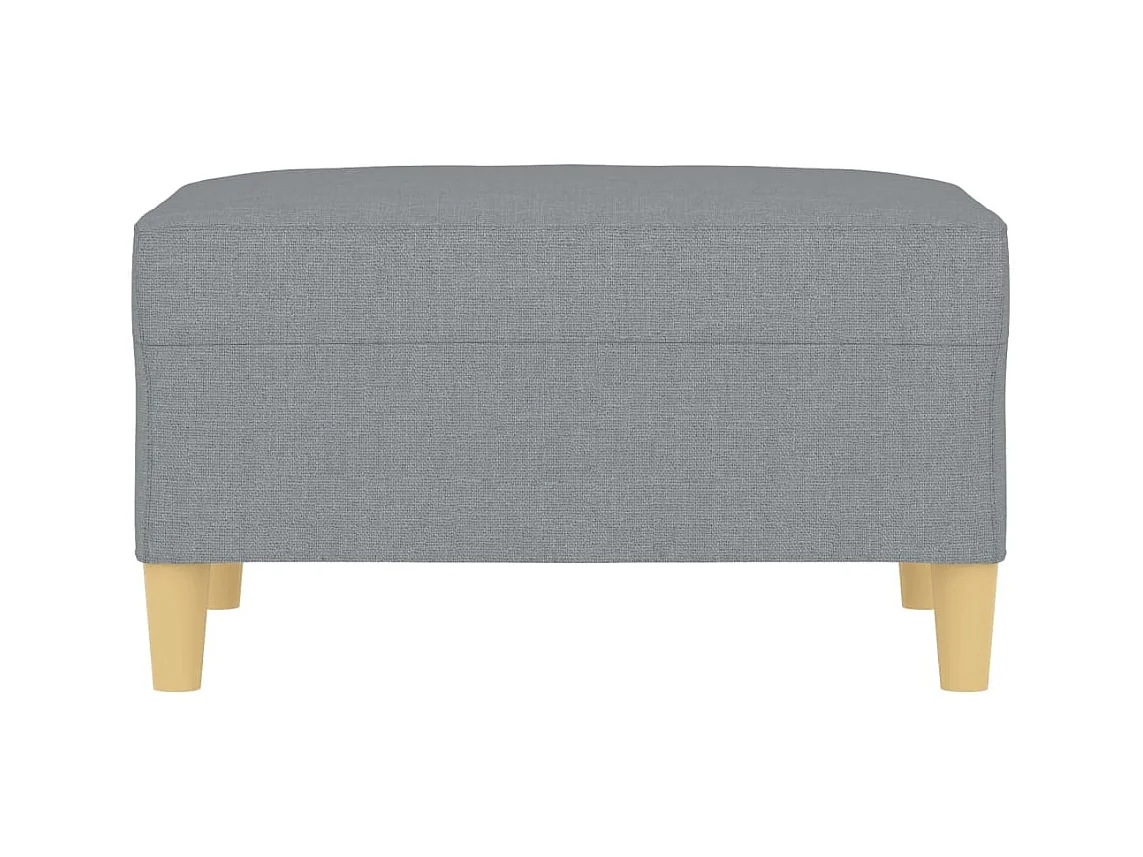 Poggiapiedi Grigio Chiaro 70x55x41 cm Tessuto