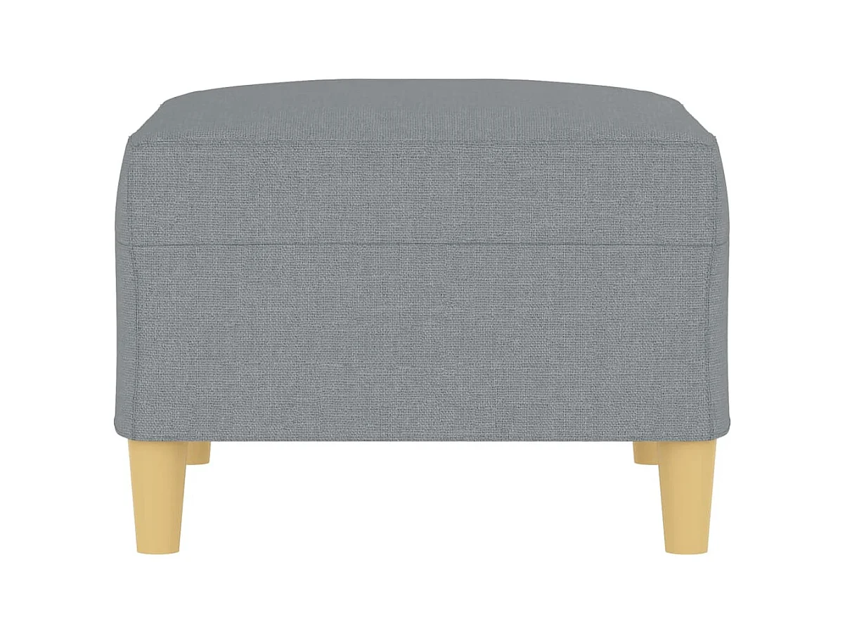 Poggiapiedi Grigio Chiaro 70x55x41 cm Tessuto