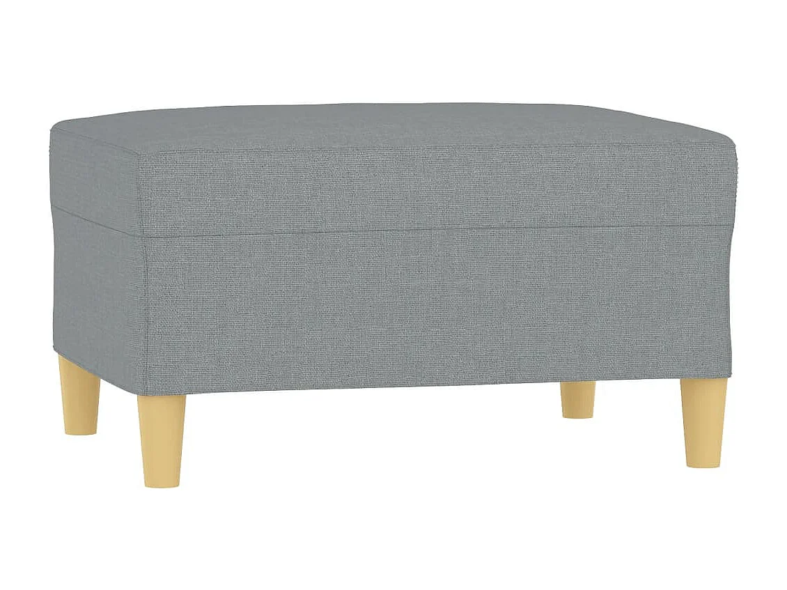 Poggiapiedi Grigio Chiaro 70x55x41 cm Tessuto