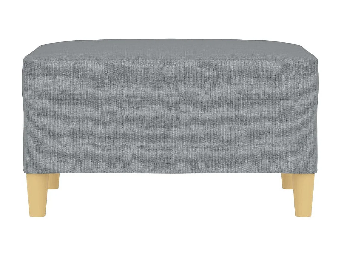 Poggiapiedi Grigio Chiaro 70x55x41 cm Tessuto