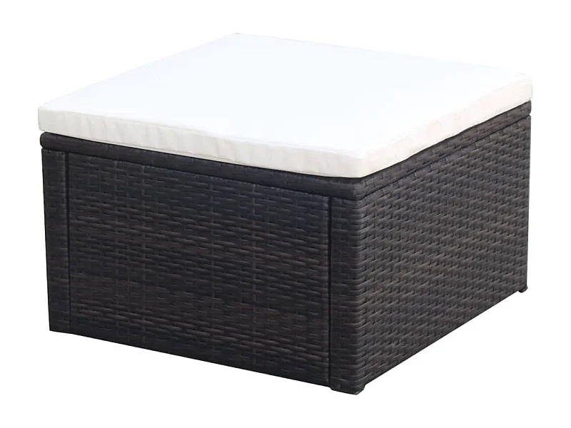 Kruk / voetenbank Geweven hars 53 x 53 x 30 cm Bruin