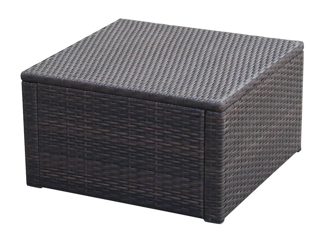 Kruk / voetenbank Geweven hars 53 x 53 x 30 cm Bruin