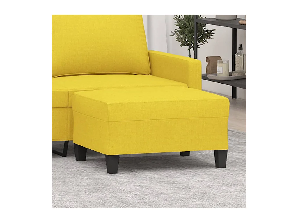 Voetenbank Lichtgeel 70x55x41 cm Stof