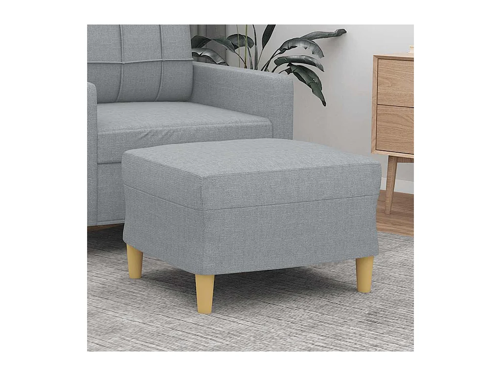 Voetenbank Lichtgrijs 60x50x41 cm Stof