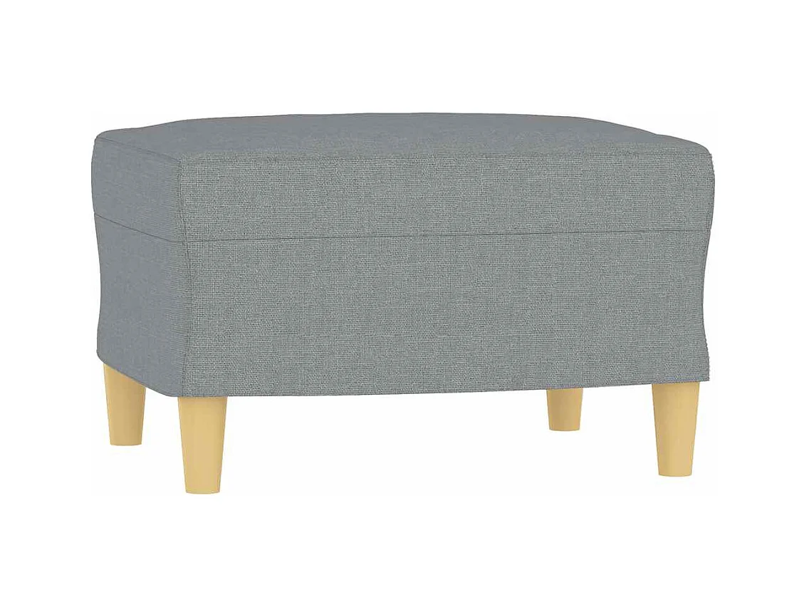 Voetenbank Lichtgrijs 60x50x41 cm Stof