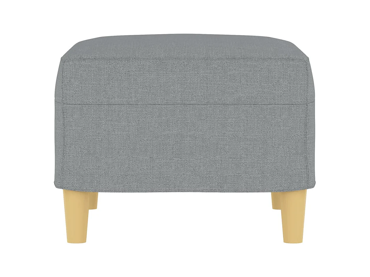 Voetenbank Lichtgrijs 60x50x41 cm Stof