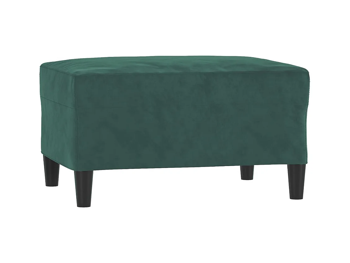 Poggiapiedi verde scuro 70x55x41 cm in velluto