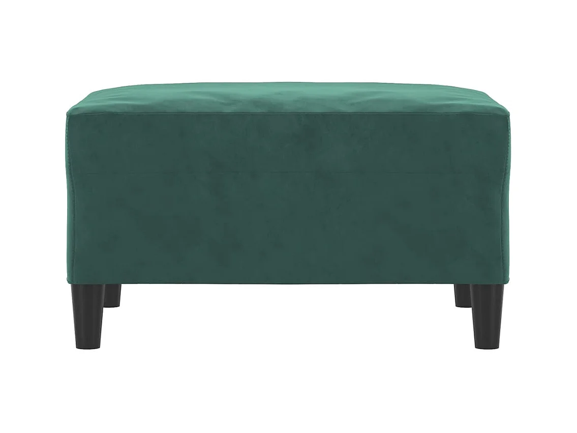 Poggiapiedi verde scuro 70x55x41 cm in velluto