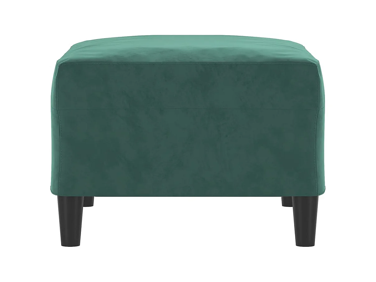 Poggiapiedi verde scuro 70x55x41 cm in velluto