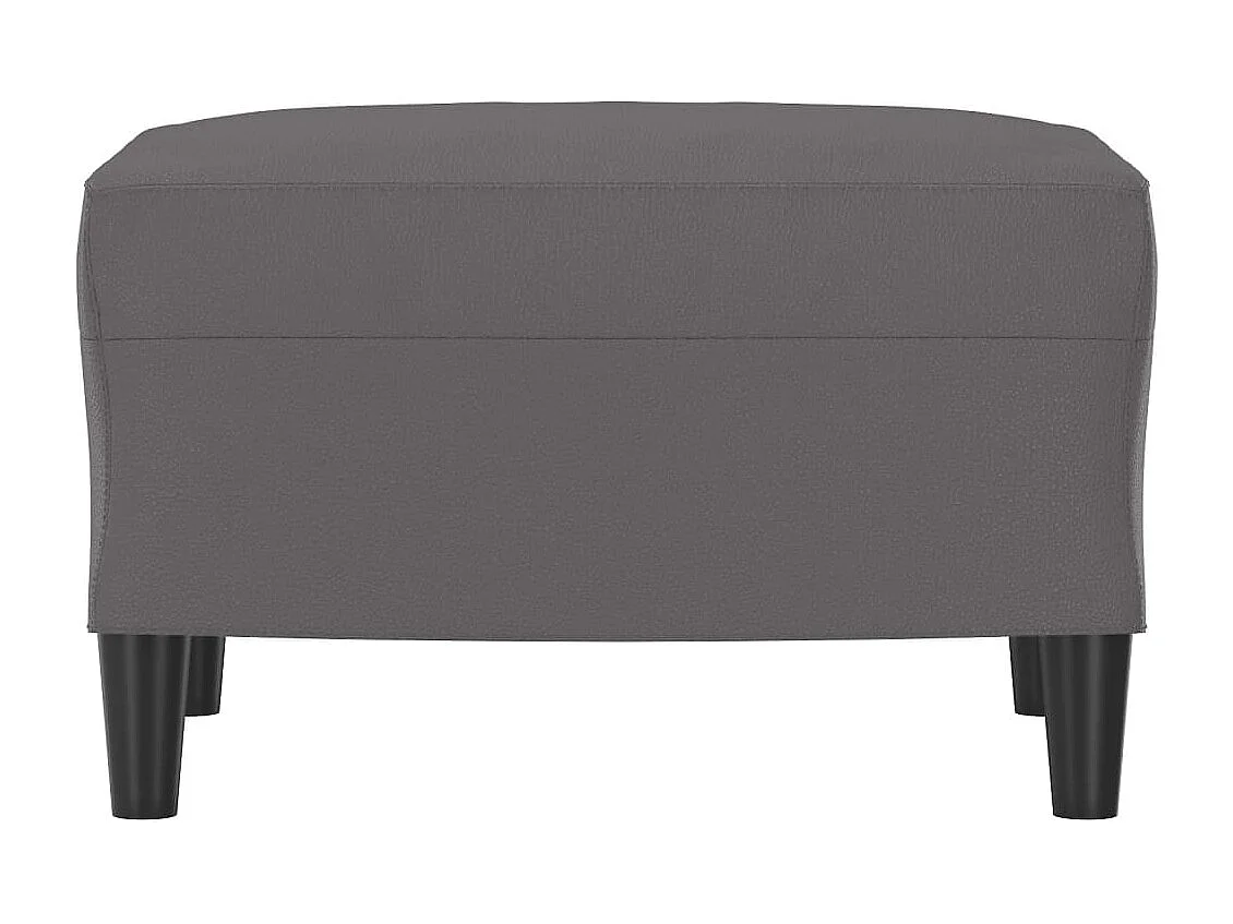 Poggiapiedi grigio 60x50x41 cm in similpelle