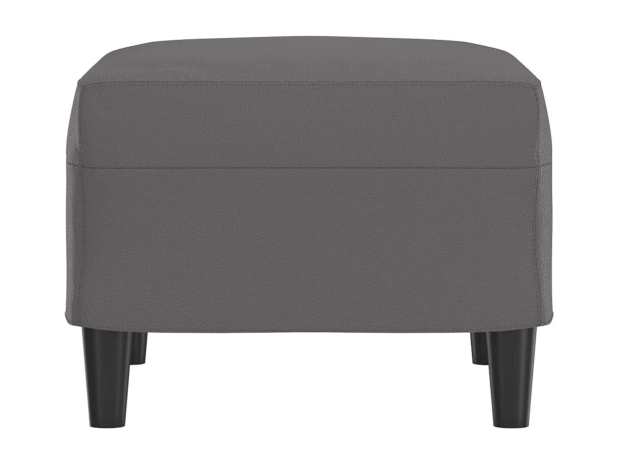 Poggiapiedi grigio 60x50x41 cm in similpelle