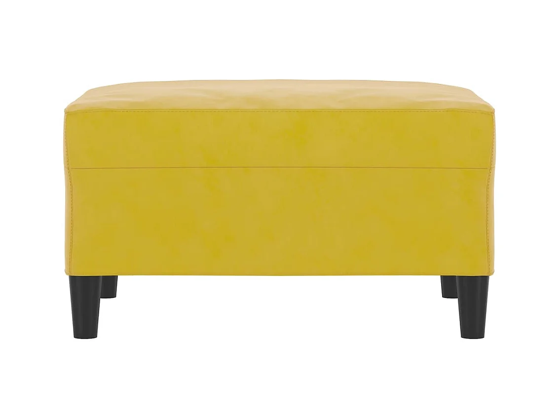 Gele voetenbank 70x55x41 cm fluweel