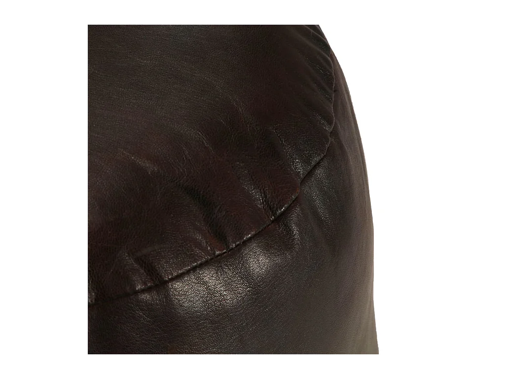 Pouf 60 x 30 cm Marrone scuro Vera pelle di capra