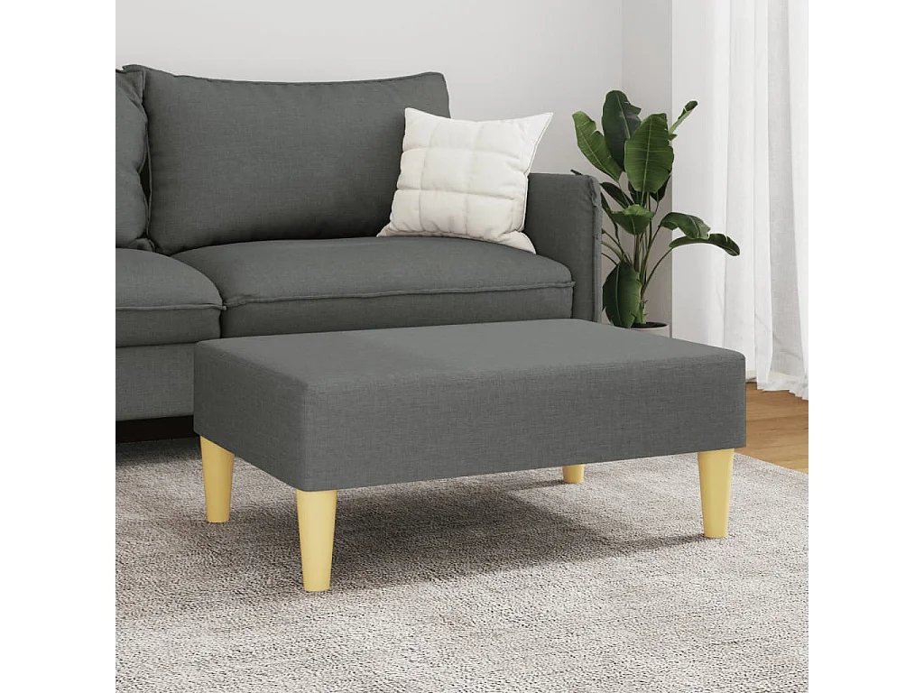 Poggiapiedi grigio scuro 77x55x31 cm tessuto