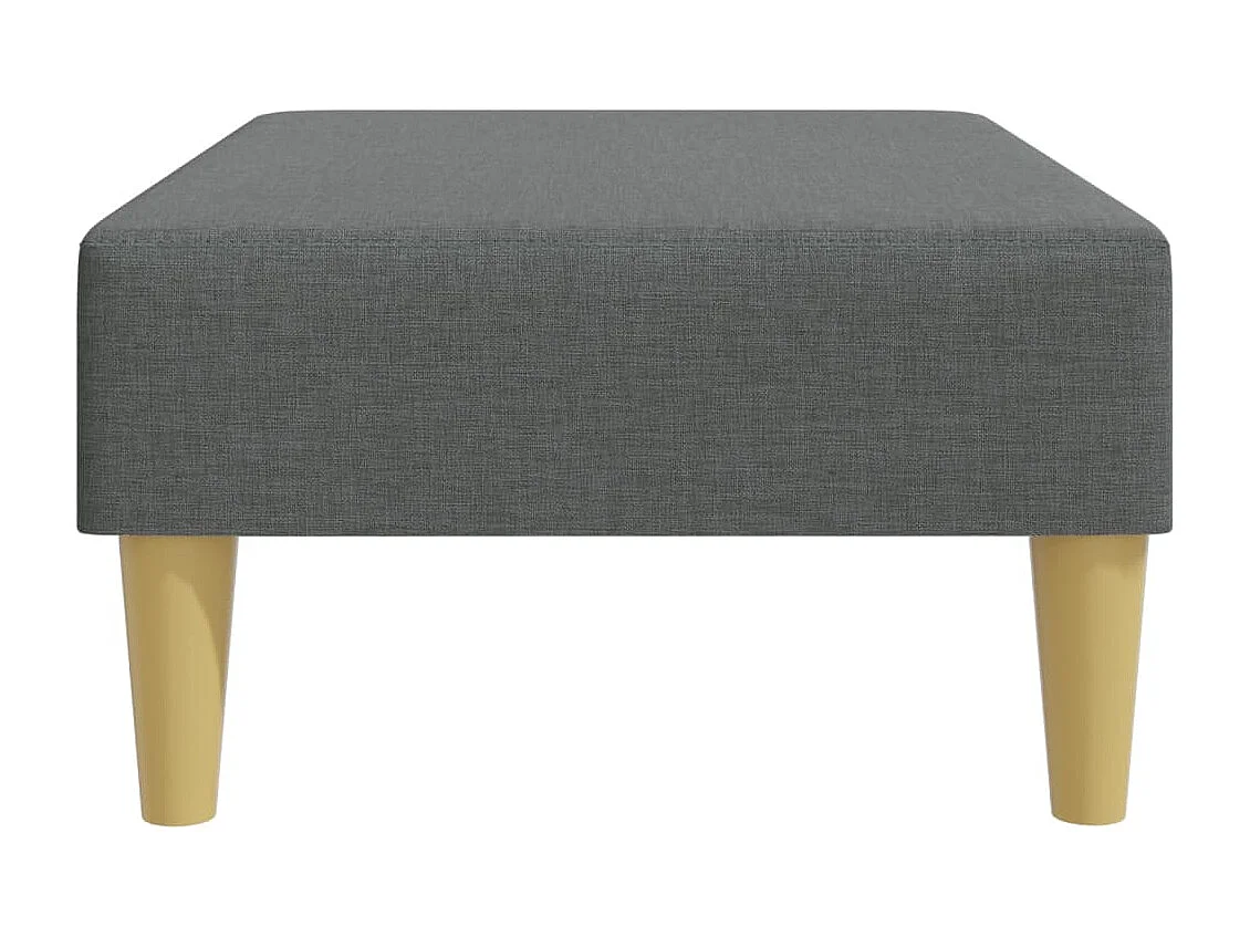 Poggiapiedi grigio scuro 77x55x31 cm tessuto