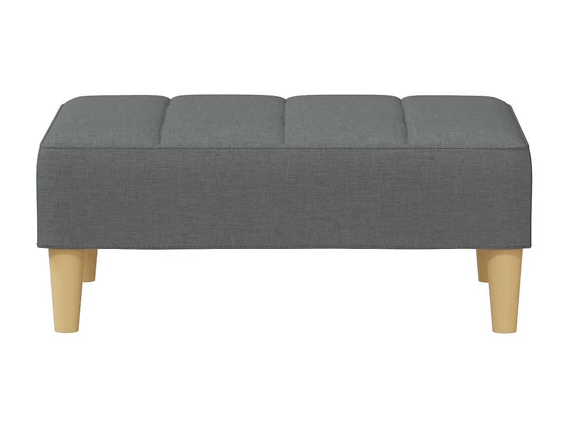 Repose-pied gris foncé 77x55x31 cm tissu