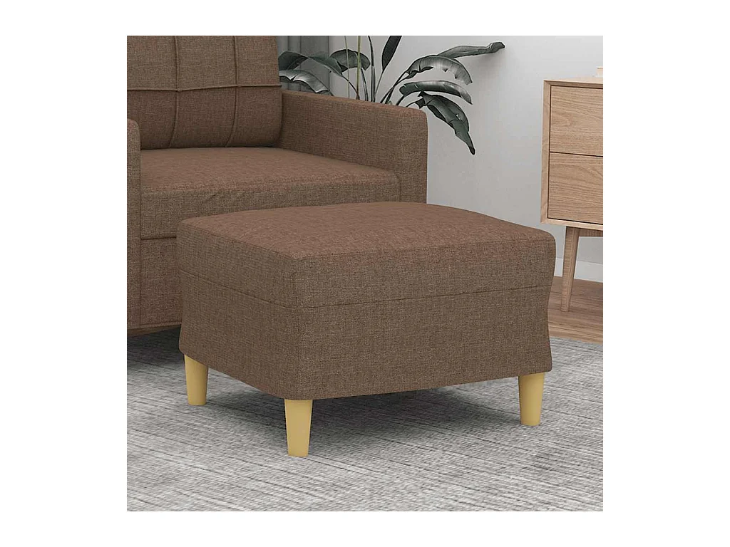 Poggiapiedi marrone 60x50x41 cm in tessuto