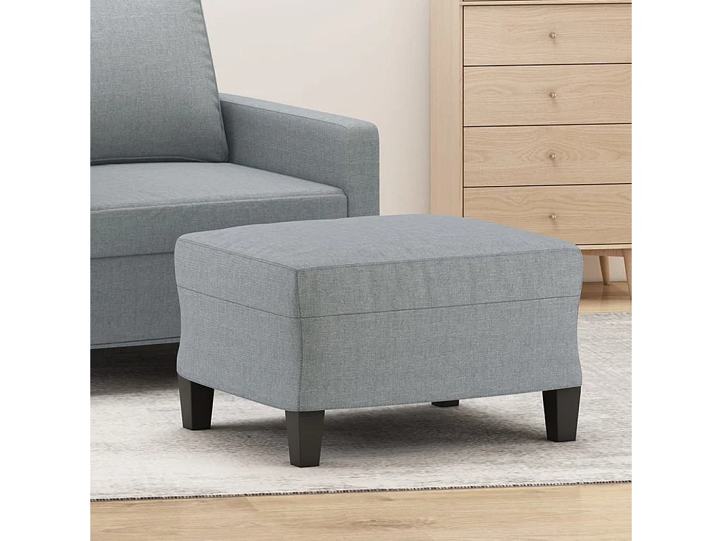 Poggiapiedi Grigio Chiaro 60x50x41 cm Tessuto