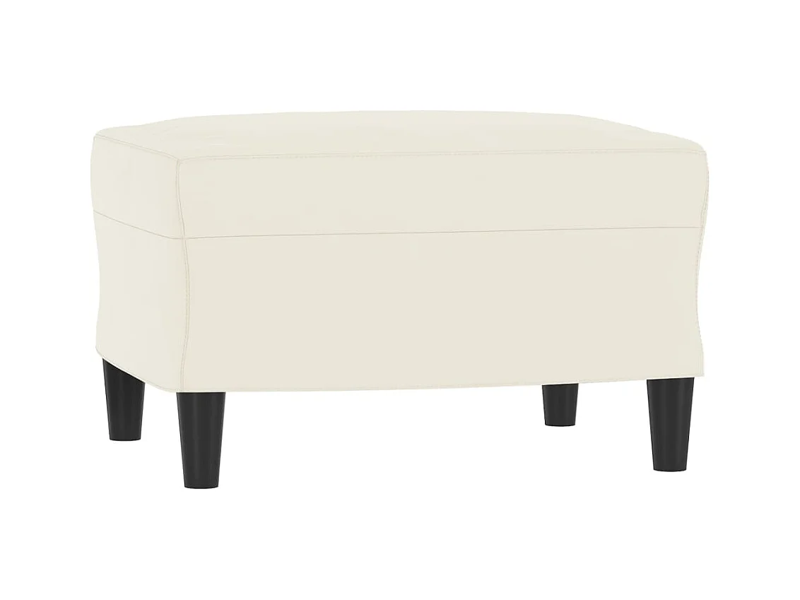 Poggiapiedi Crema 60x50x41 cm Velluto