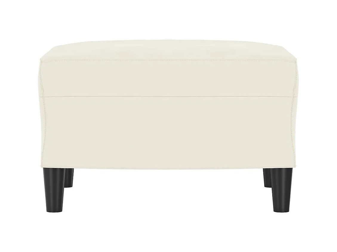 Poggiapiedi Crema 60x50x41 cm Velluto