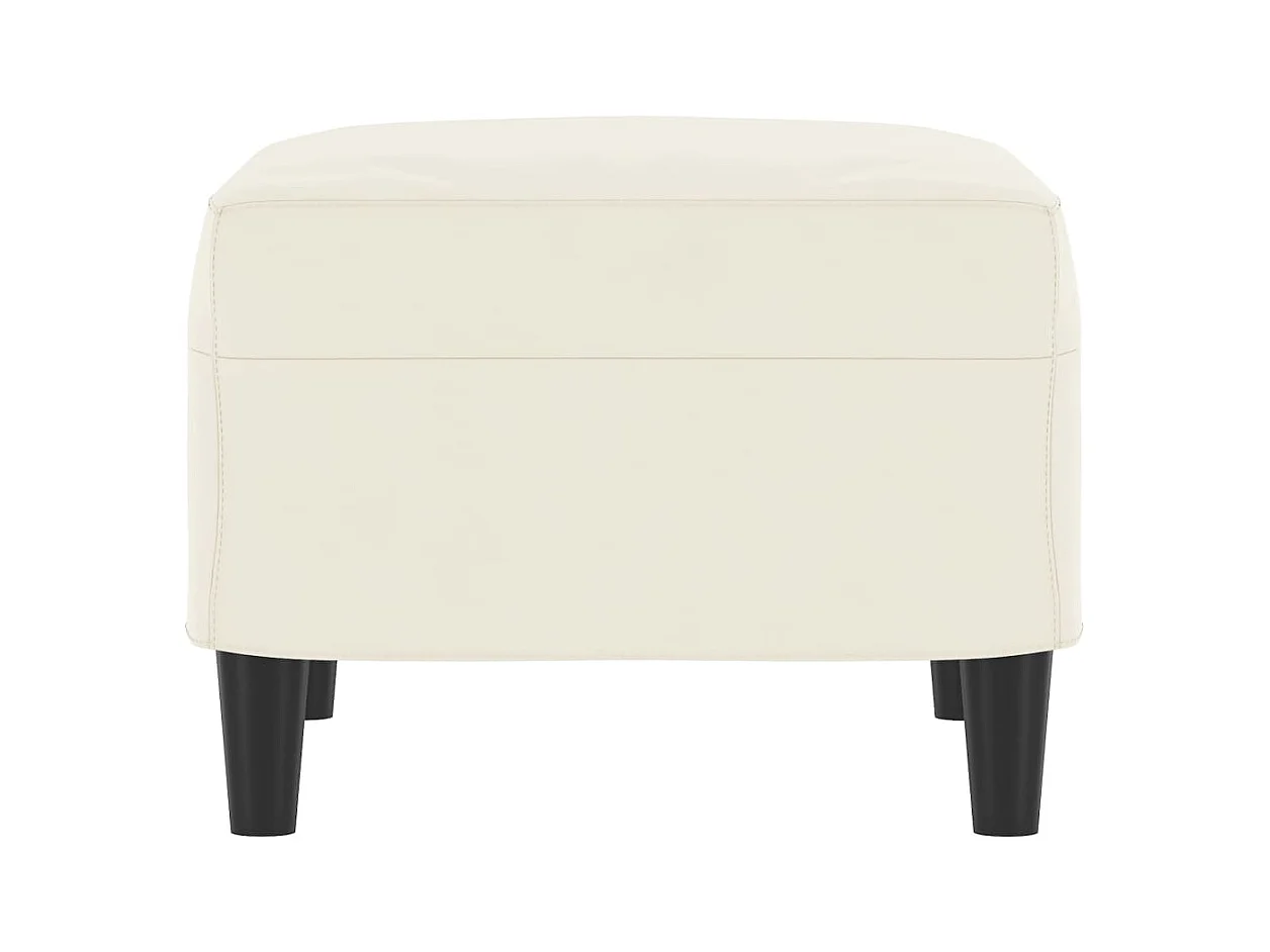 Poggiapiedi Crema 60x50x41 cm Velluto