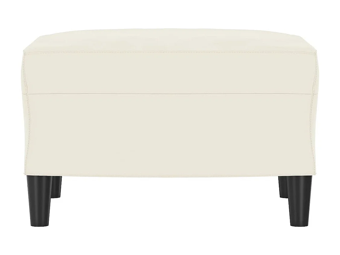 Crème voetenbank 60x50x41 cm fluweel