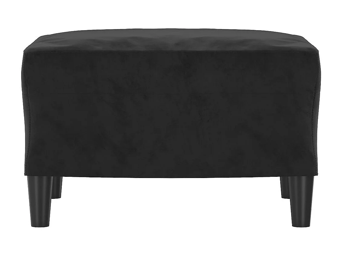 Reposapiés negro 60x50x41 cm Terciopelo