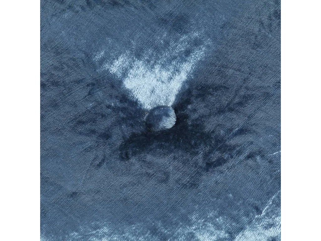 Ronde fluwelen poef 40x20 cm blauw