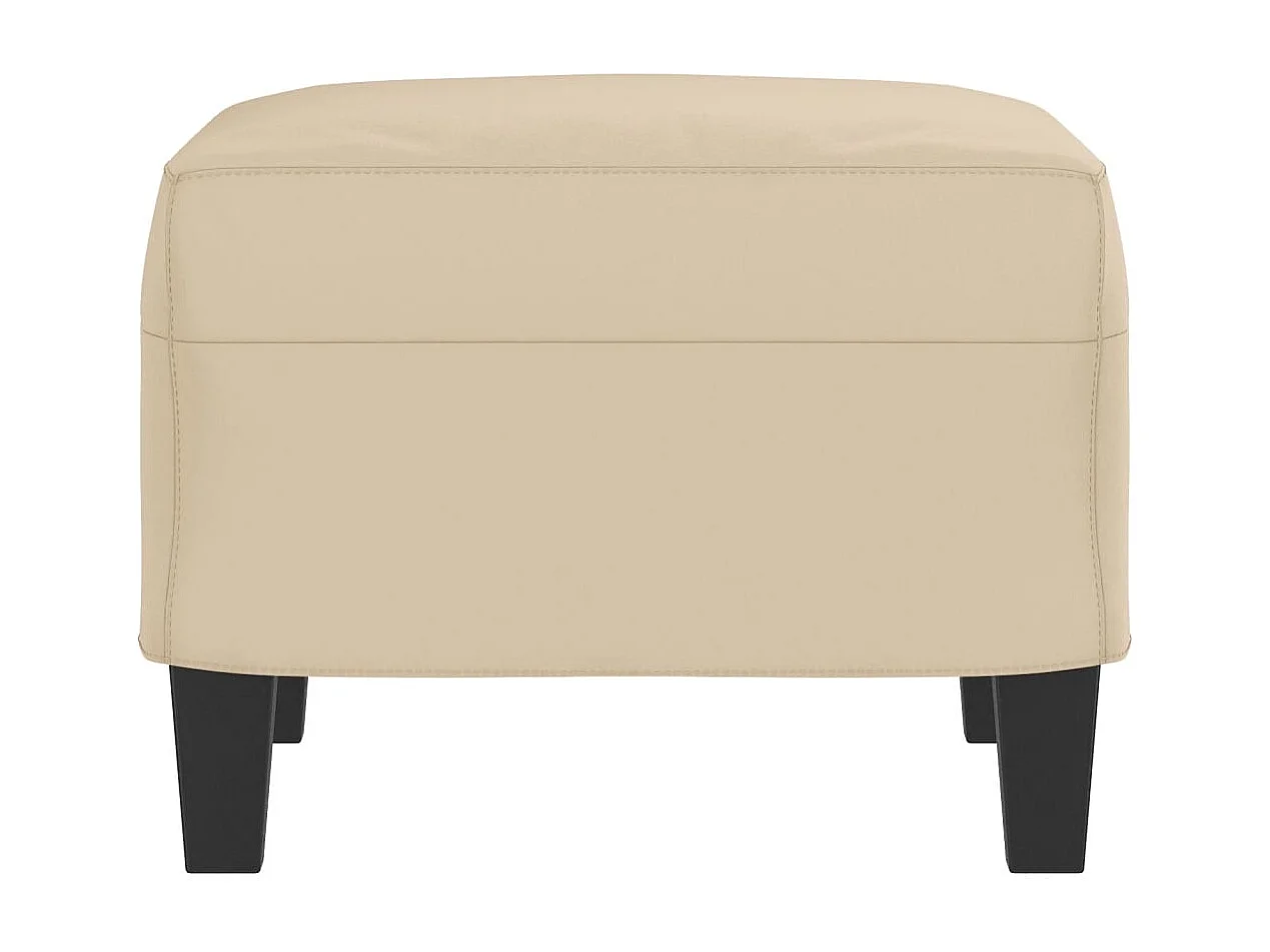 Poggiapiedi Crema 60x50x41 cm Tessuto in microfibra