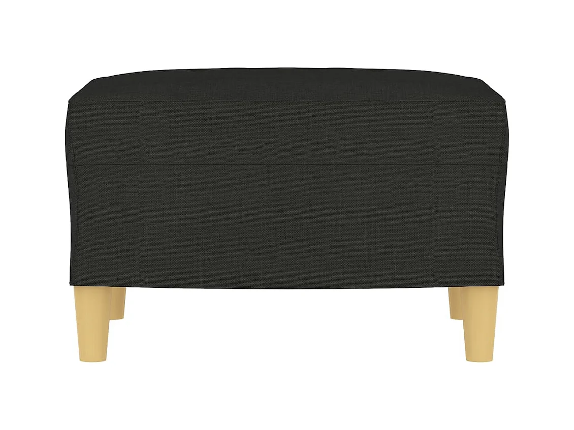 Zwarte voetenbank 60x50x41 cm stof