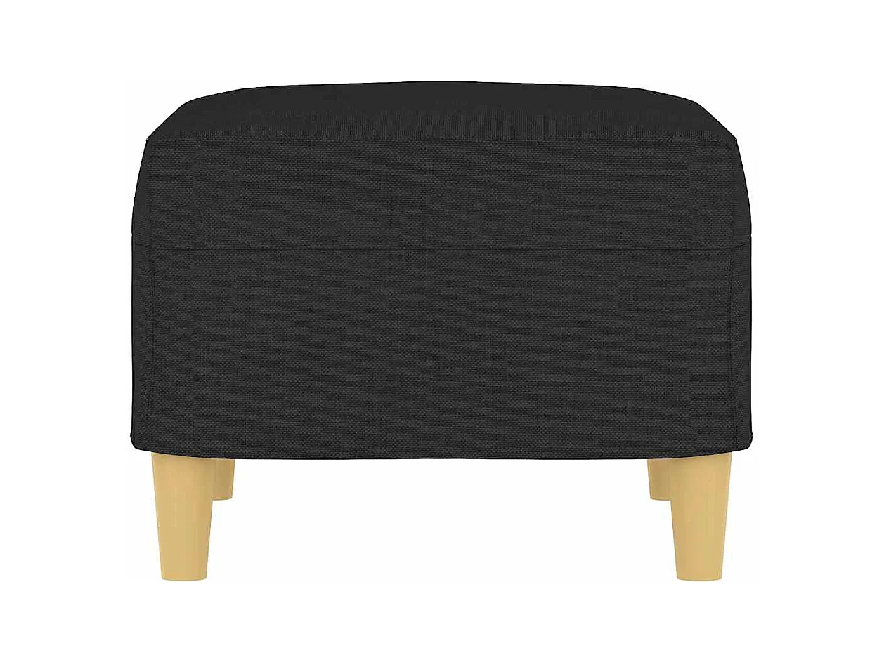 Zwarte voetenbank 60x50x41 cm stof