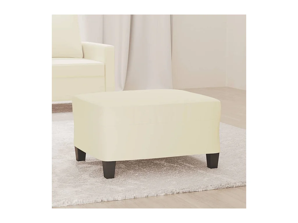 Repose-pied Crème 70x55x41 cm Similicuir