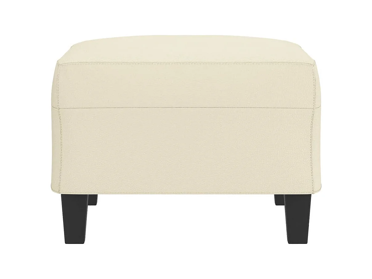 Repose-pied Crème 70x55x41 cm Similicuir