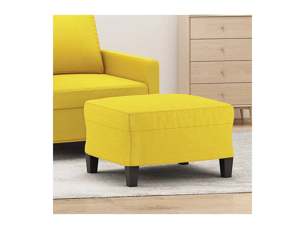 Reposapiés Tela Amarillo Claro 60x50x41 cm