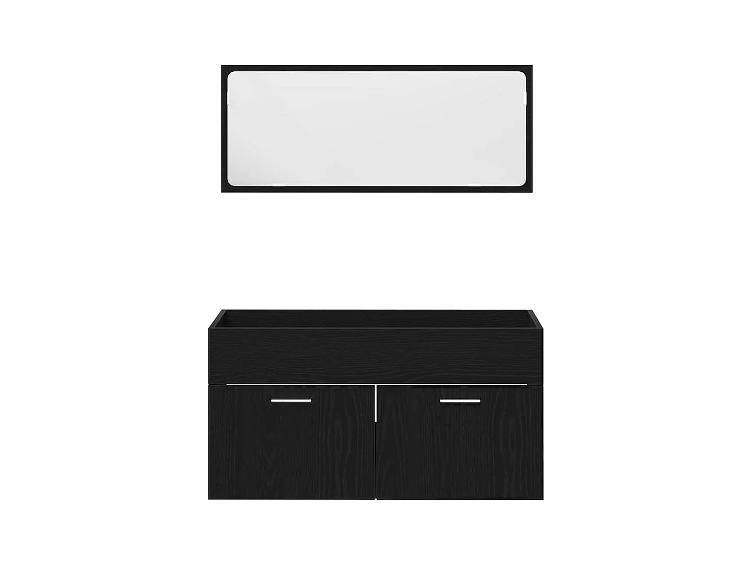 Ensemble de mobilier de salle de bain 4 pcs Chêne noir
