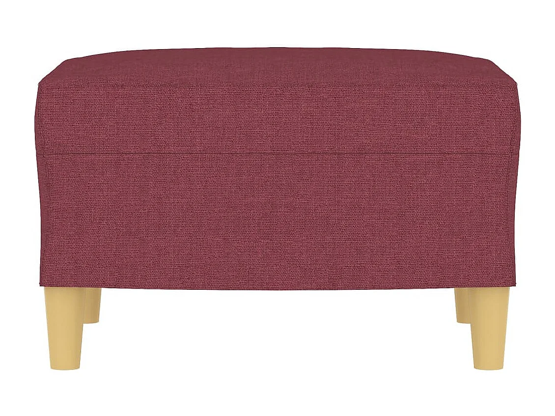 Bordeauxrode voetenbank 60x50x41 cm Stof