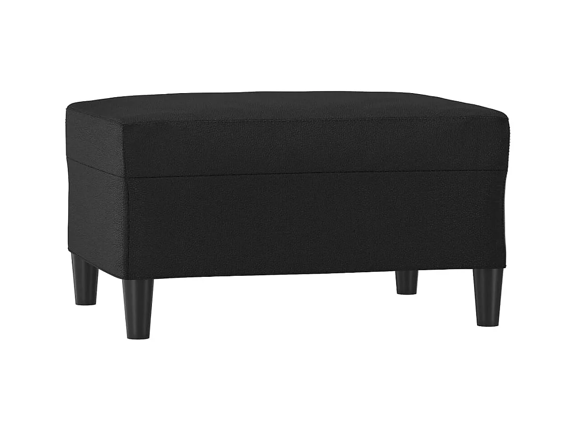 Reposapiés negro 70x55x41 cm Piel sintética