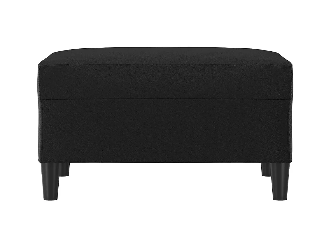 Reposapiés negro 70x55x41 cm Piel sintética