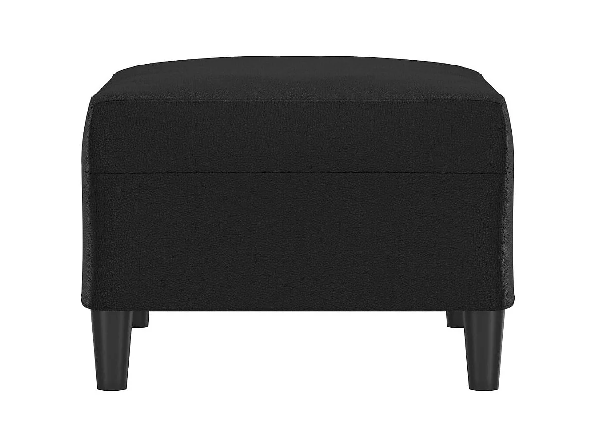 Reposapiés negro 70x55x41 cm Piel sintética