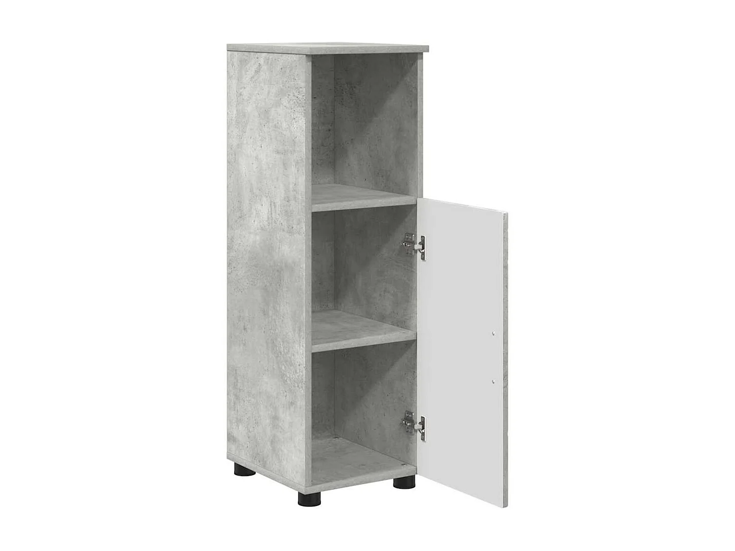 Ensemble de mobilier de salle de bain 3 pcs Gris béton