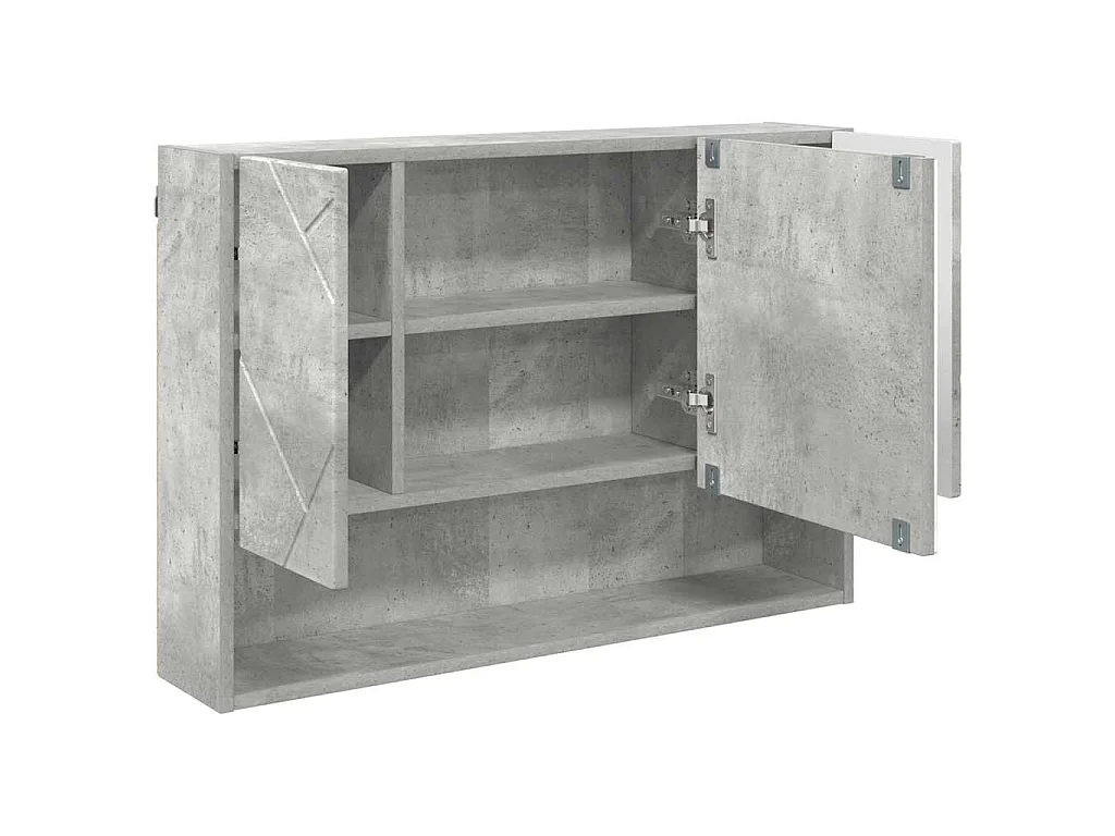 3-teiliges Badmöbel-Set Betongrau