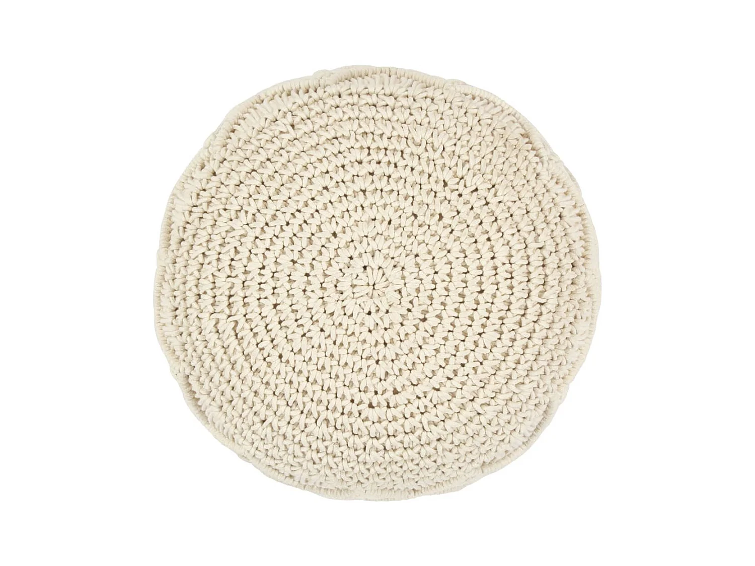 Handgemaakte macramé poef 45 x 30 cm katoen